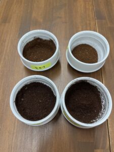 焙煎直後のコーヒー粉